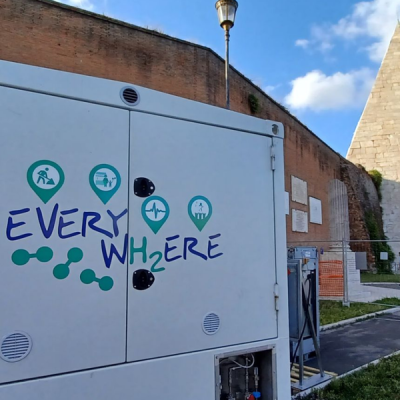 Everywh2ere illuminated the pyramid sestina in Rome